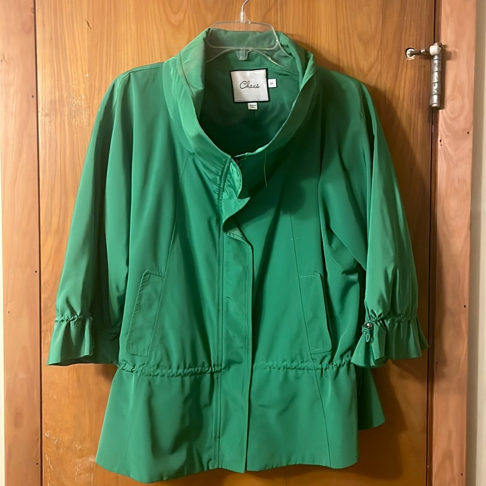 Bright green jacket